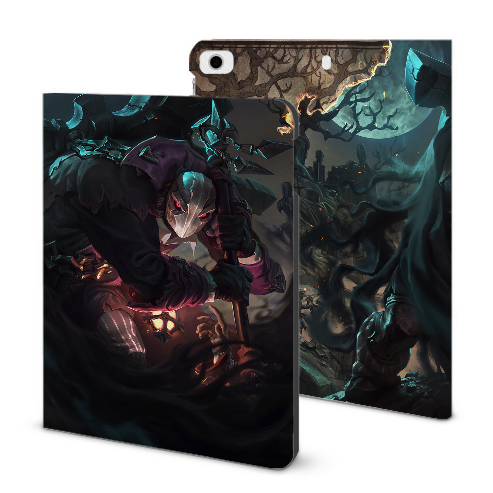 （画像用） リーグ・オブ・レジェンド League of Legends LOL IPad ケース ブック型 PUレザー TPU 耐衝撃 軽量 薄型 ペン収納なし 全面保護 IPad 各モデル対応